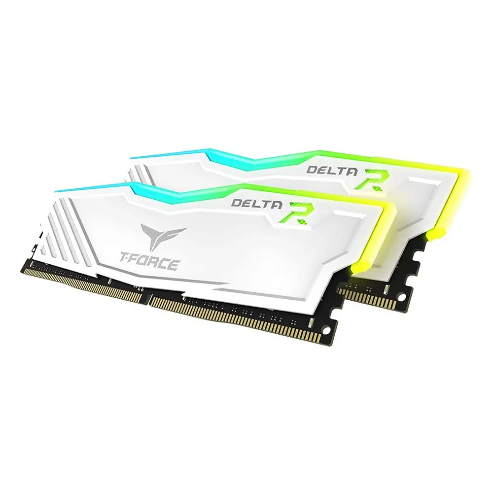 TeamGroup T-Force Delta RGB 32GB (16GBx2) DDR4 3200MHz Desktop RAM (White)